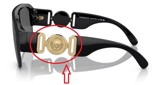 VERSACE 4361 4391 4451 4398 4478U 4479U MEDUSA TEMPLE TRIM GLD